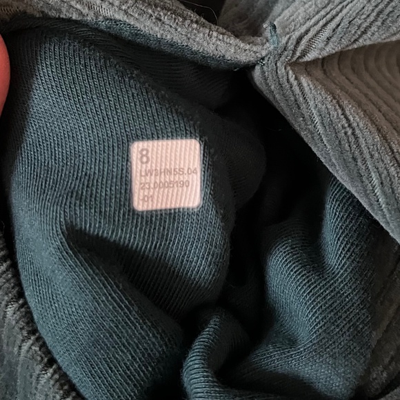 Lululemon Scuba Track Jacket Velvet Cord - Storm Teal - Size 8 - Picture 12 of 12